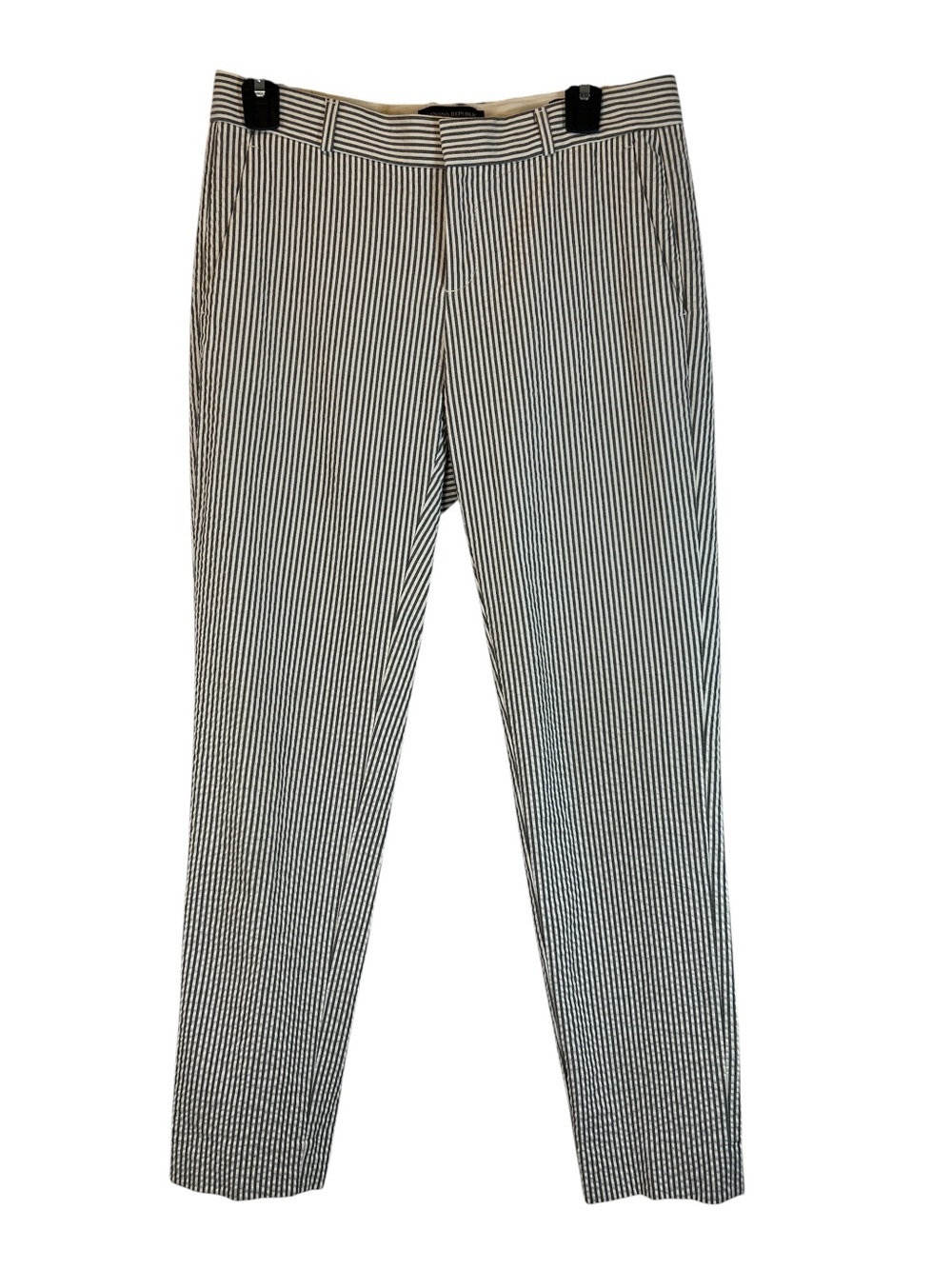 Banana Republic Avery Slim Fit Charcoal & White Striped Women’s Pants size 2L